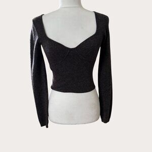 Wilfred by Aritzia Greer Bustier Cashmere Blend Crop Top – Size M – Used, Excell
